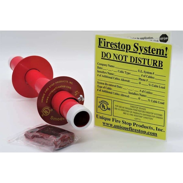Through Pentration Smooth Firestop Sleeve Kit 1 Inch Diameter